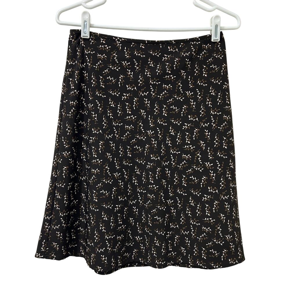 Old Navy Vintage Womens Sz 2 Brown Floral Skirt Y2K Boho Cottage Fall Teacher